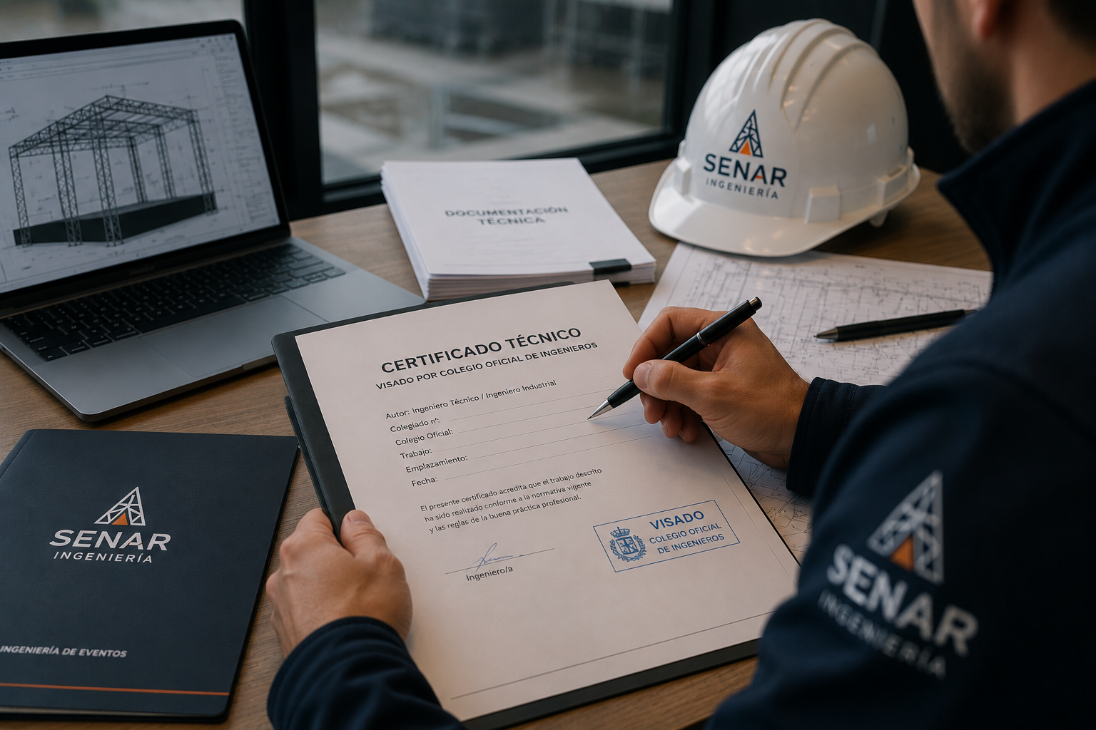 Revisión y firma de documentación técnica para certificados visados de ingeniería